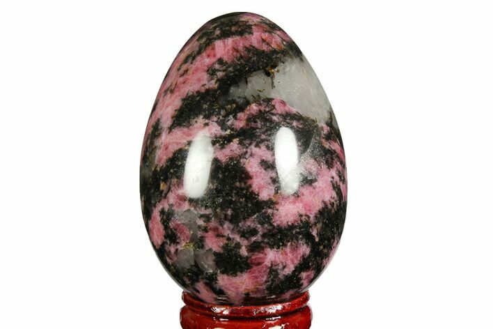 Polished Rhodonite Egg - Madagascar #172482